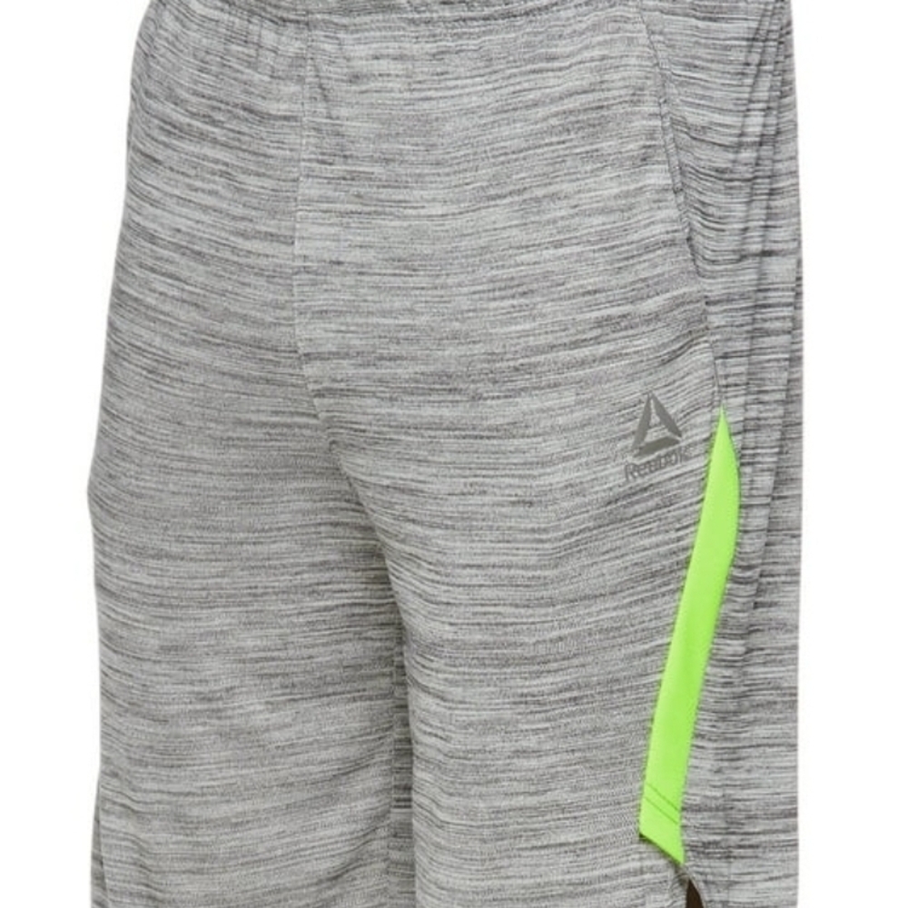 Reebok Gray and Green Athletic Performance Shorts